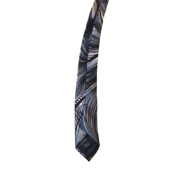 J Garcia 'Riptide'  Neck Tie‎ Mens Black Gray Abstract Collectors Edition Silk - Picture 7 of 13
